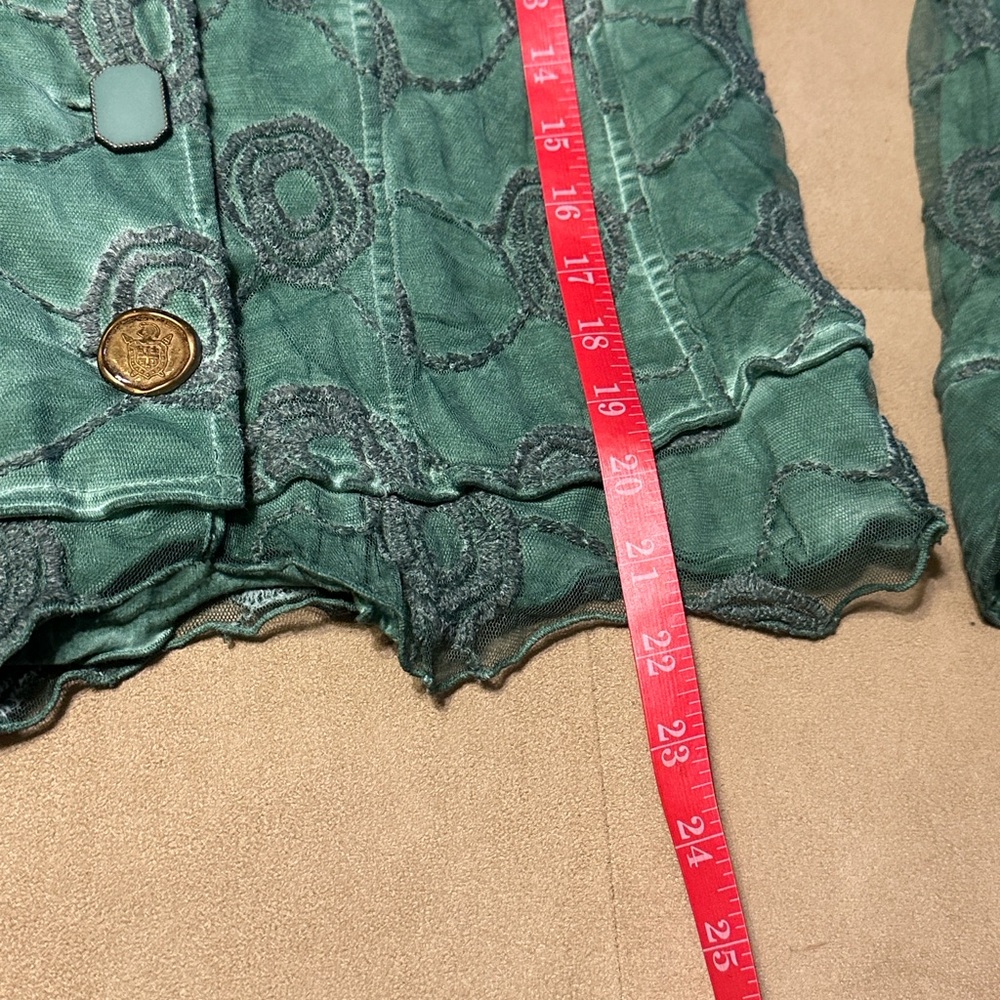 Green Boho style women’s blazer Jacket - Picture 13 of 15
